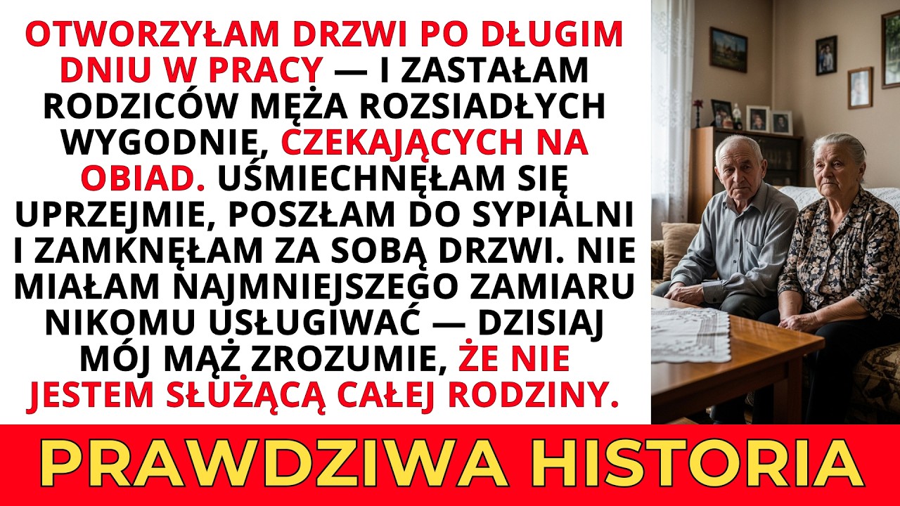 Wróciłam z pracy i zastałam moich teściów czekających na obiad. Po prostu się uśmiechnęłam...