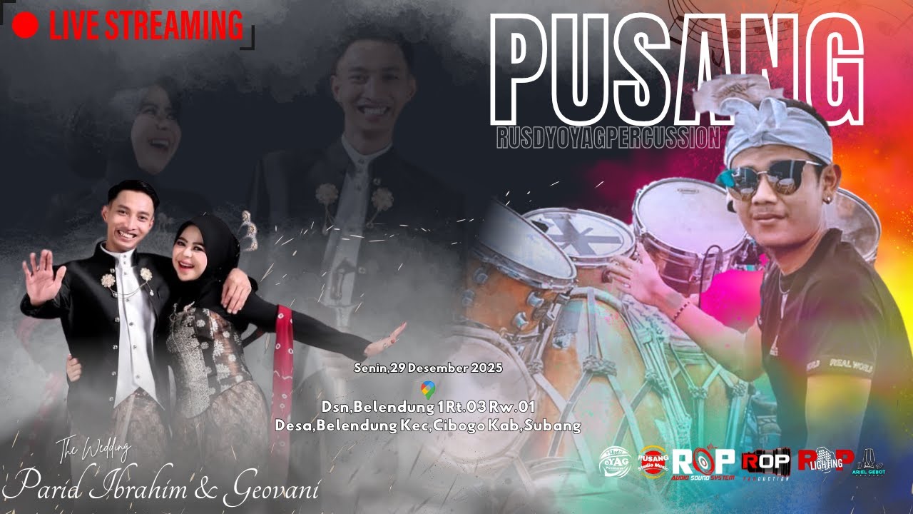 🔴LIVE RUSDY OYAG PERKUSI | PERNIKAHAN Parid Ibrahim & Geovani 