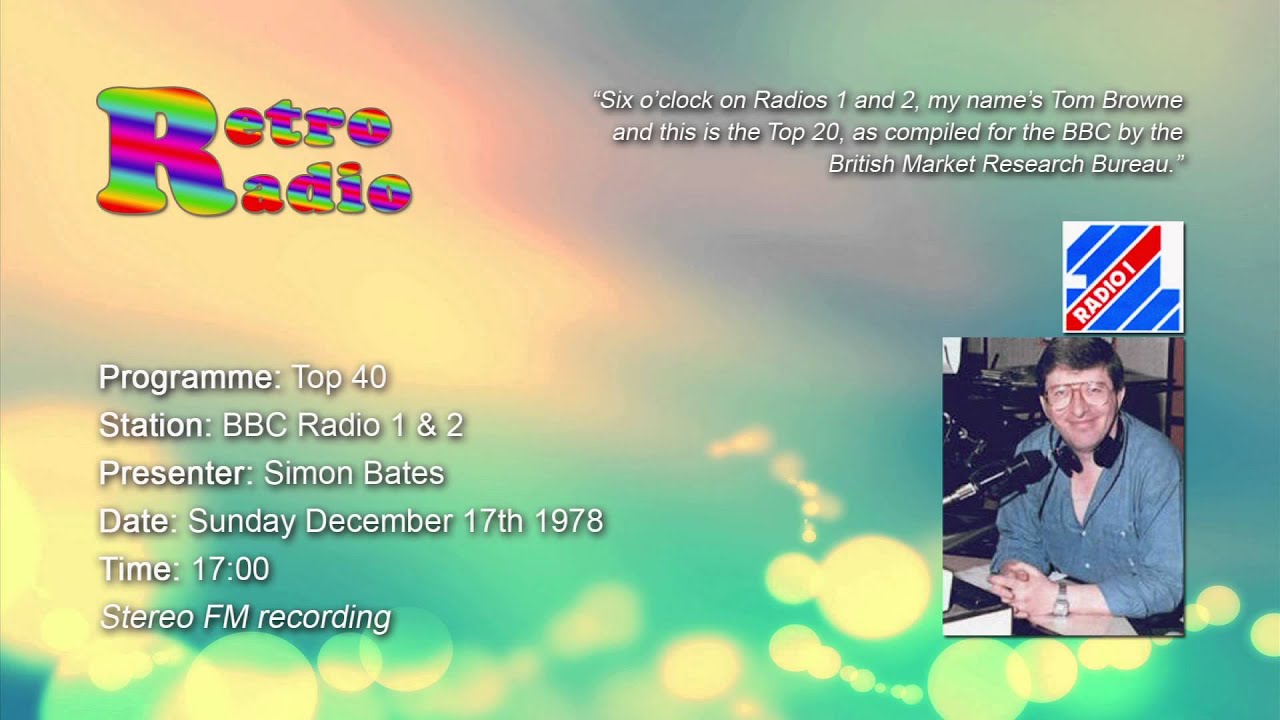 BBC Radio 1 - Top 40 Show - Simon Bates - 17 Dec 1978