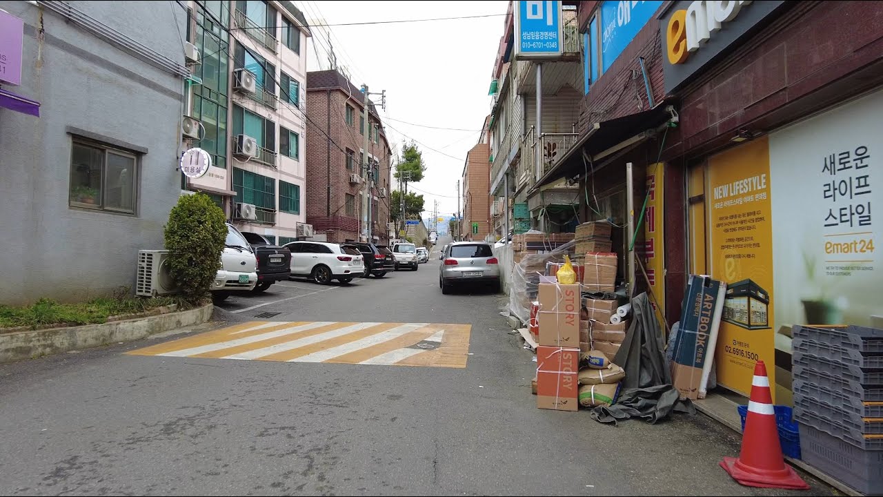 【Korea City Walk】 Seongnam - Jungwon District - A Residential Area 🚶‍♂️ In Late March