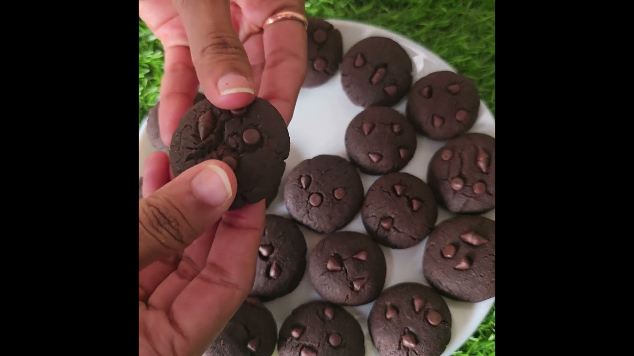 Ragi chocolate cookies #healthy#eggless#chocolate#ragi