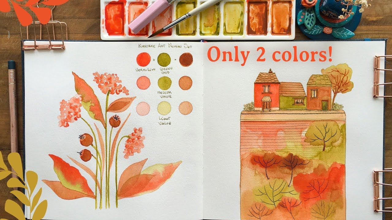 Limited Palette with Kuretake Art Nouveau + Painting 🌷