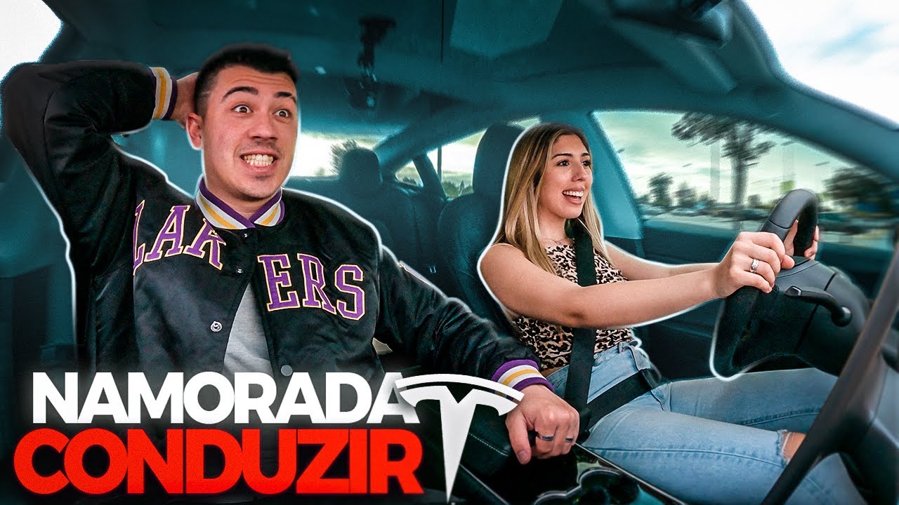 DEIXEI A MINHA NAMORADA CONDUZIR O TESLA PELA 1ª VEZ | AllSpeedDrive