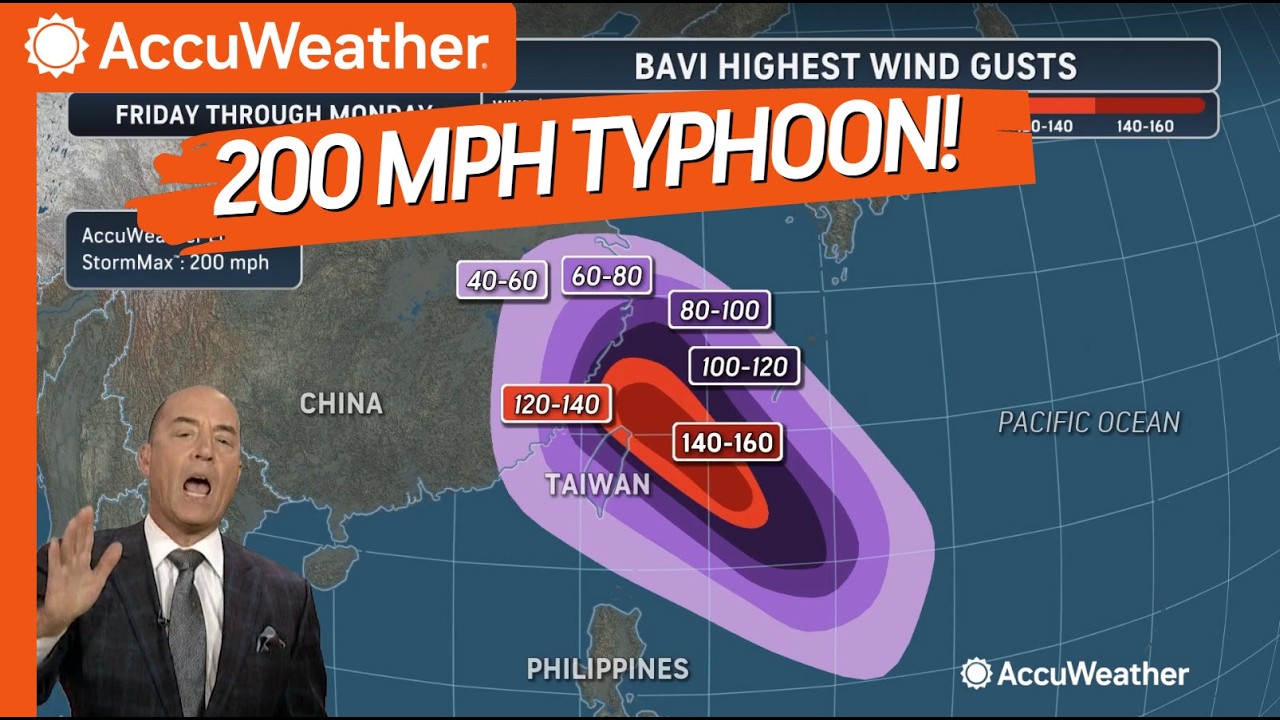 Super Typhoon Bavi Could Bring 200 MPH Winds to Taiwan