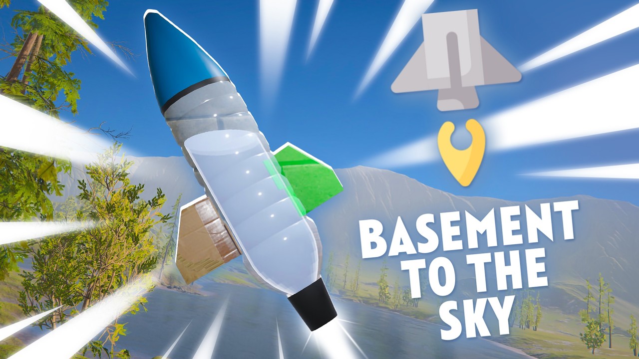 LAUNCHING ROCKETS BUILT IN MY BASEMENT! - BASEMENT TO THE SKY