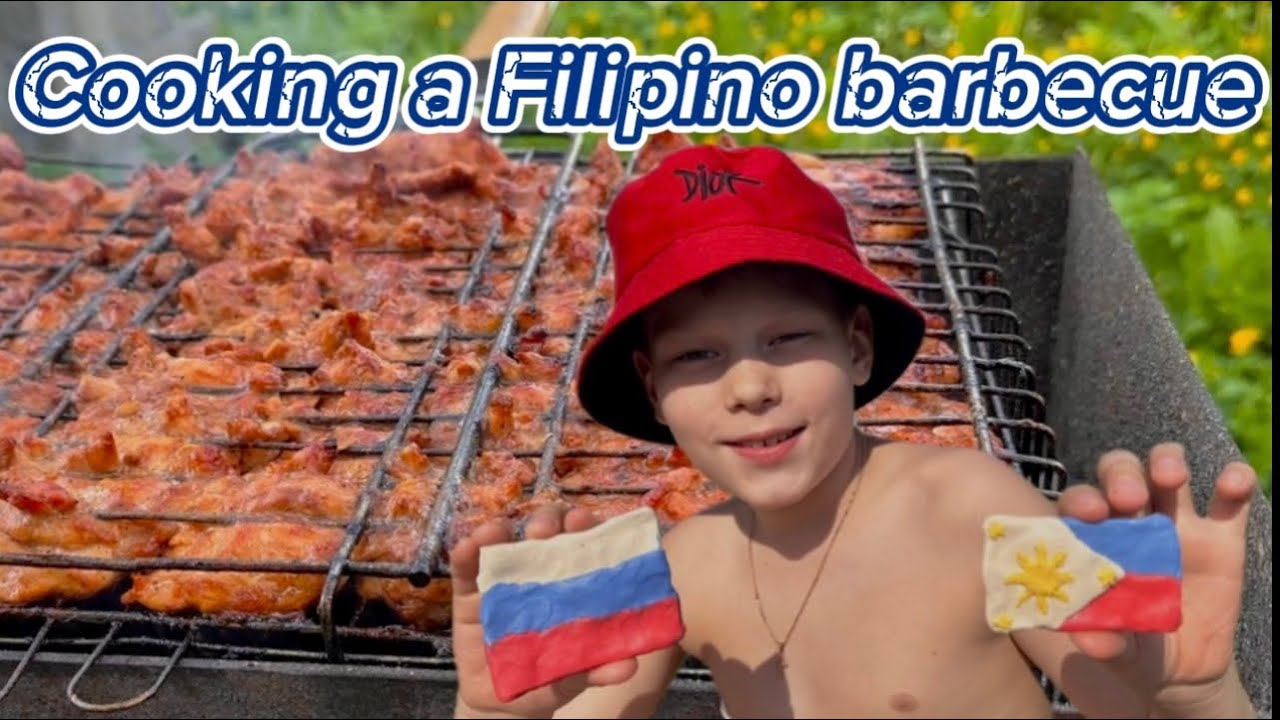 Cooking a Filipino barbecue/Opening of the swimming season/Dinner at the parents'