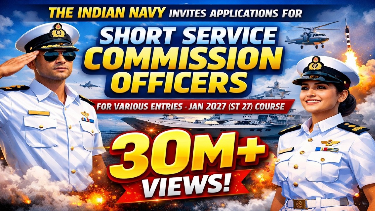 Indian Navy SSC Officer Recruitment 2027 | Jan 2027 ST-27 Course | Full Details