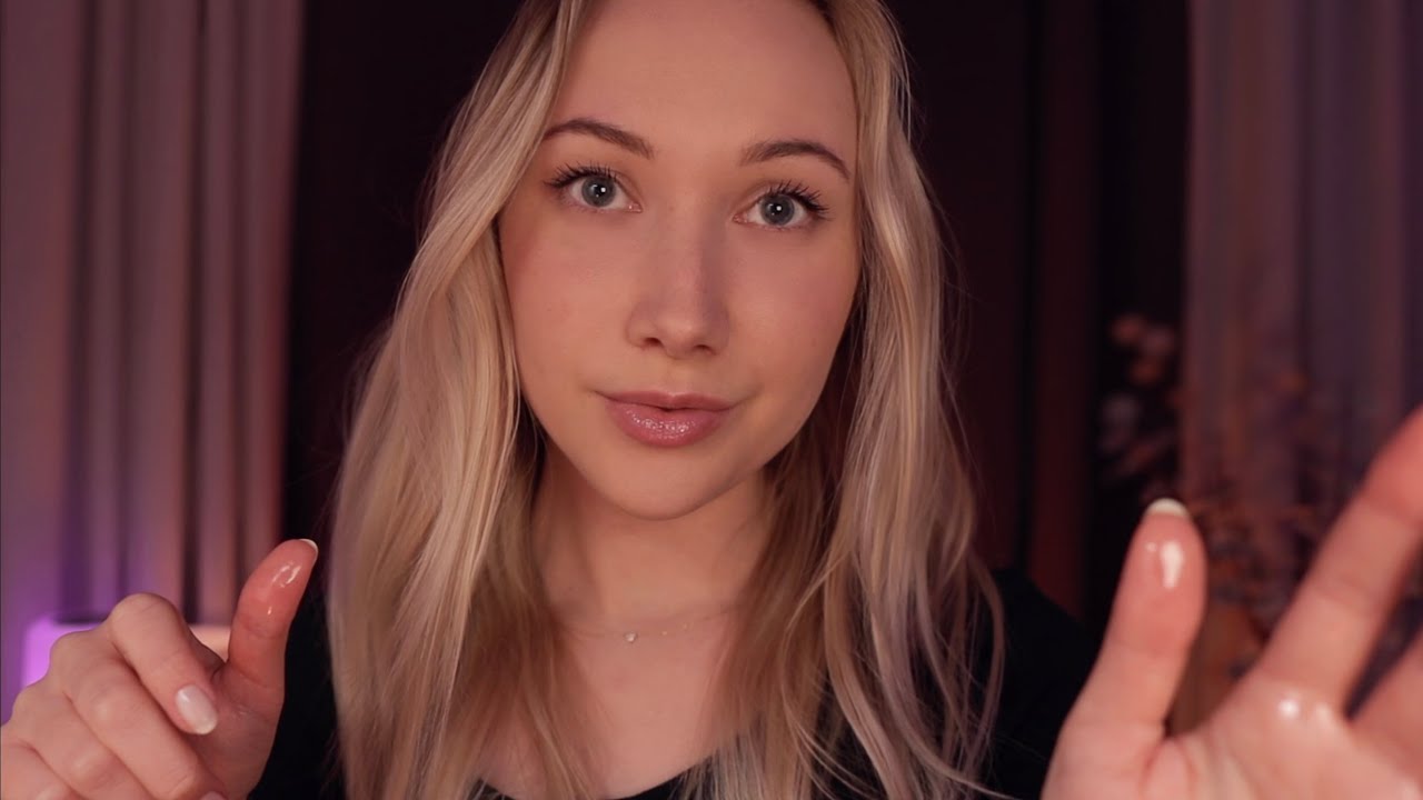 ASMR Relaxing Oil Massage | Face, Neck & Shoulders (layered wet/sticky sounds) 🌙