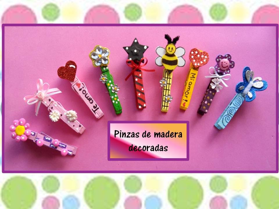 ♥PINZAS DE MADERA DECORADAS♥- ♥♥CREACIONES mágicas♥♥