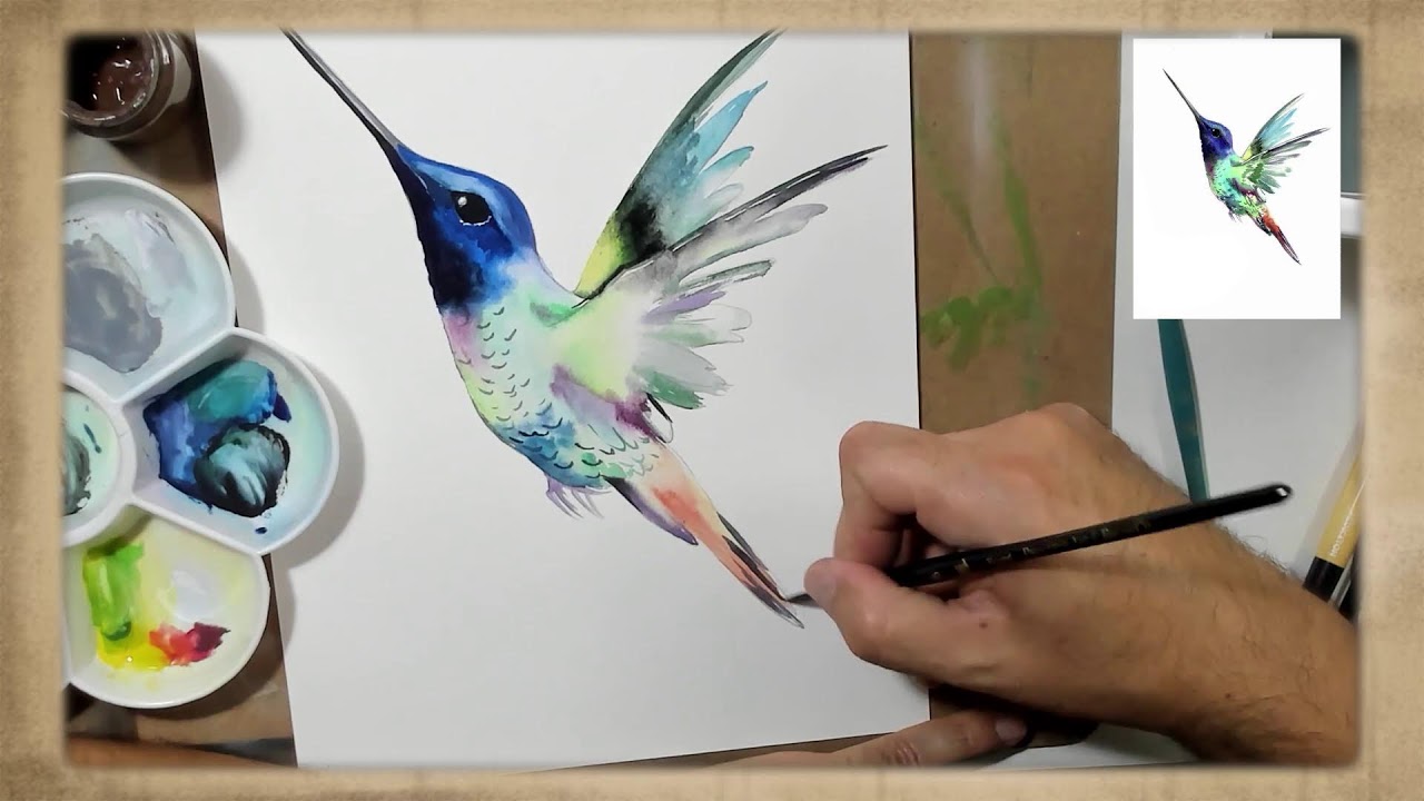 Pintando un colibrí/ 