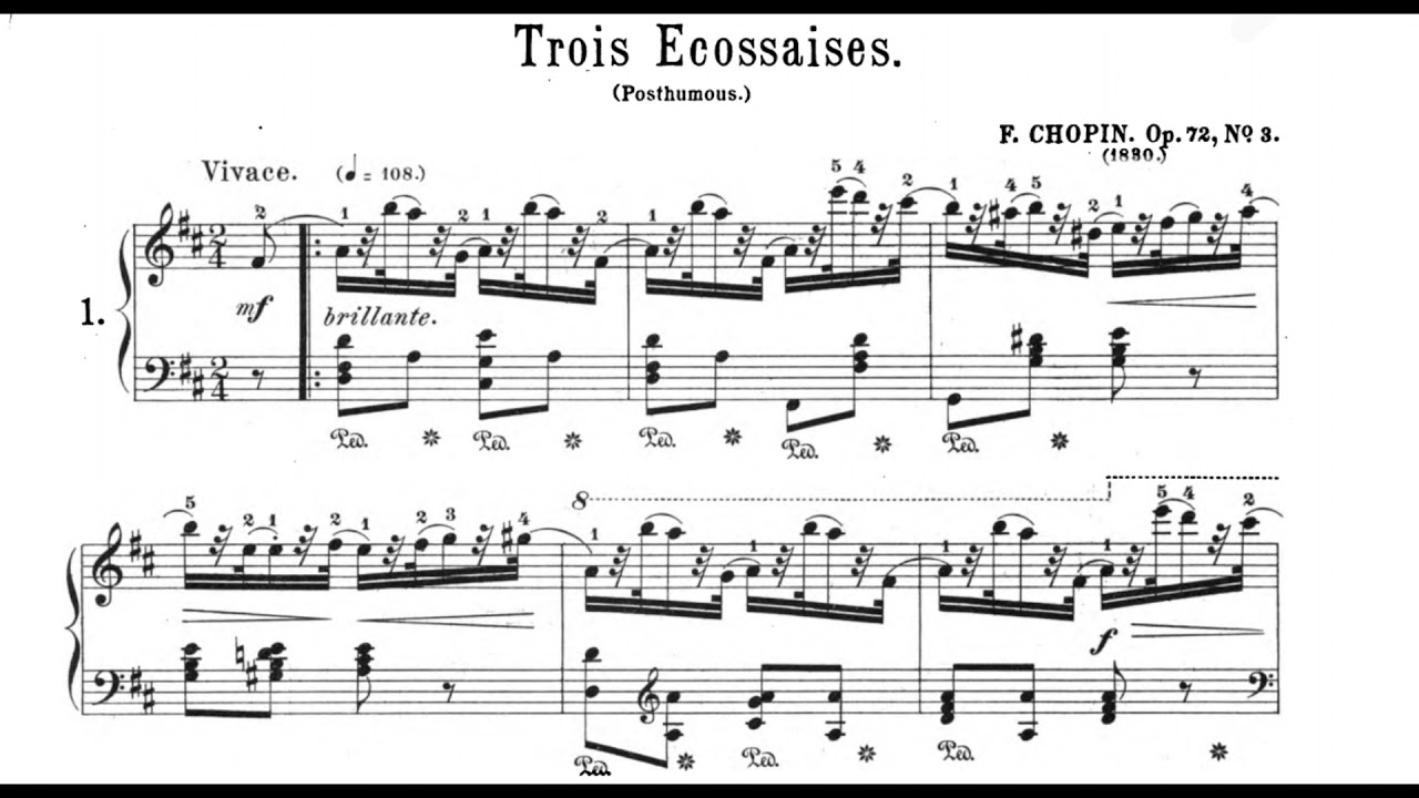 Chopin -  3 Ecossaises Op.72 No.3 (Li)