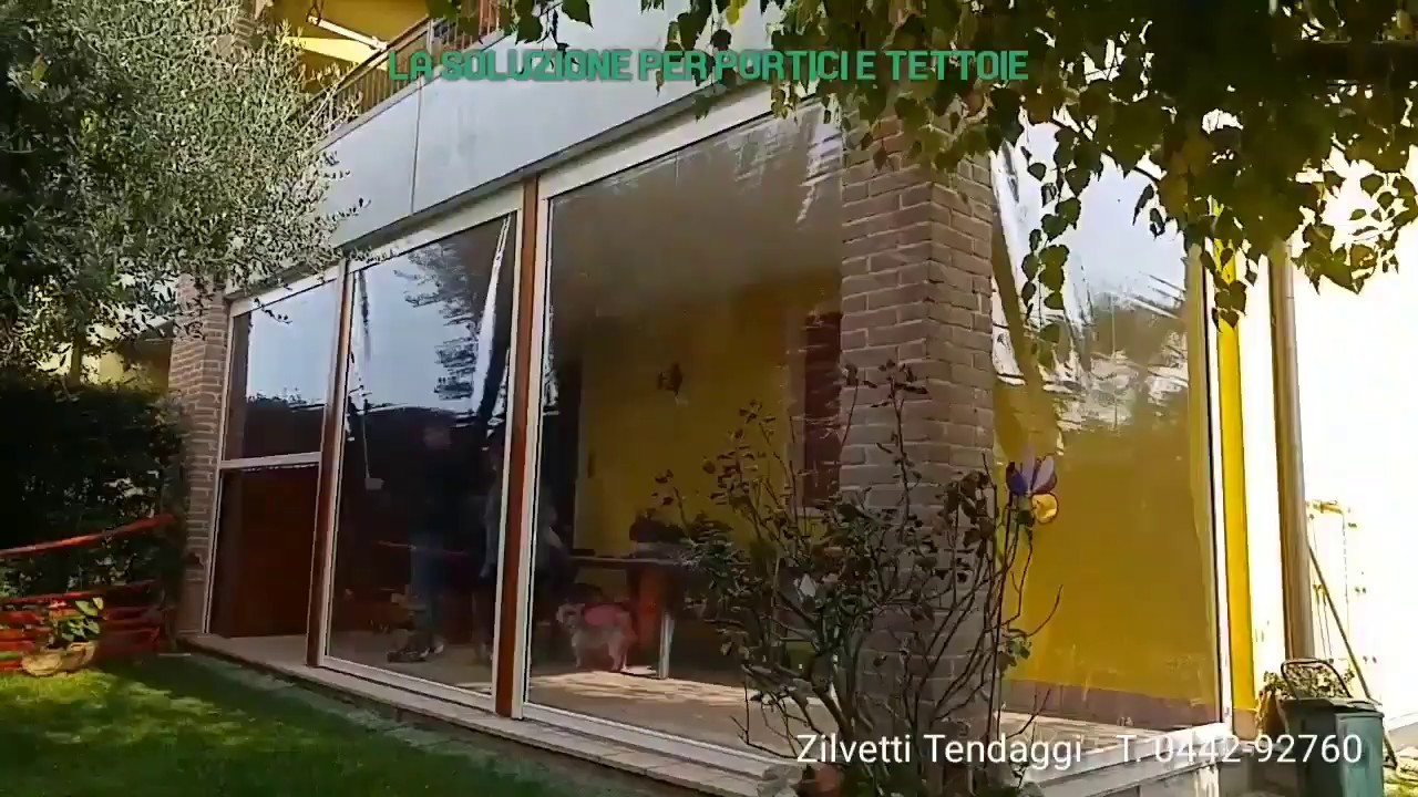 ZILVETTI - Chiusura portico con tende ermetiche pvc trasparente antivento