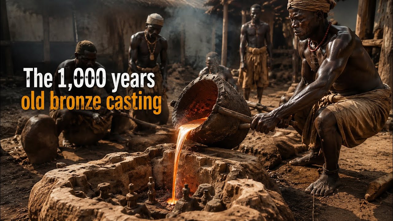 How bronzes are casted from the beginning to the end,this is Benin city’s bronze guild 