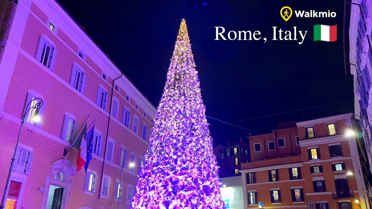 🇮🇹 Rome, Italy Christmas Walk | Colosseum, Vittoriano, Galleria Alberto Sordi, Trevi, Spanish Steps