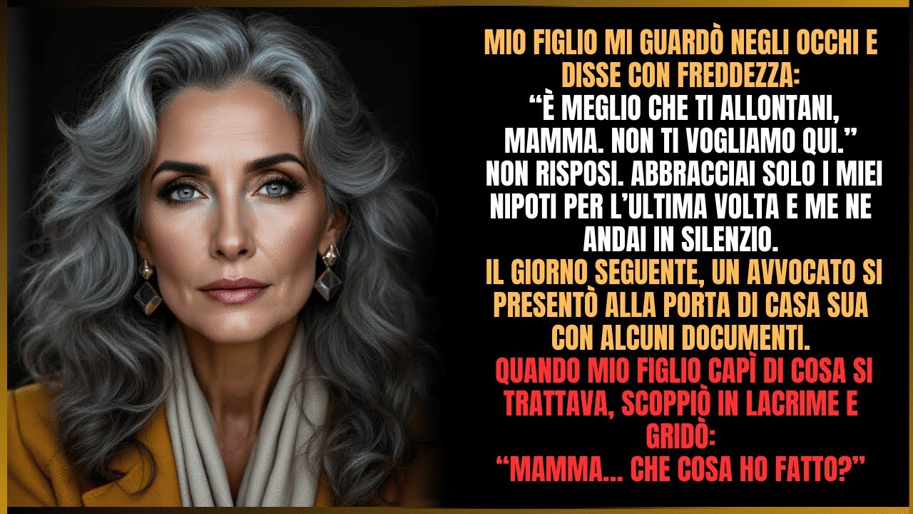 Mio figlio mi ha chiesto di allontanarmi: poche ore dopo hanno capito il prezzo della mia assenza.