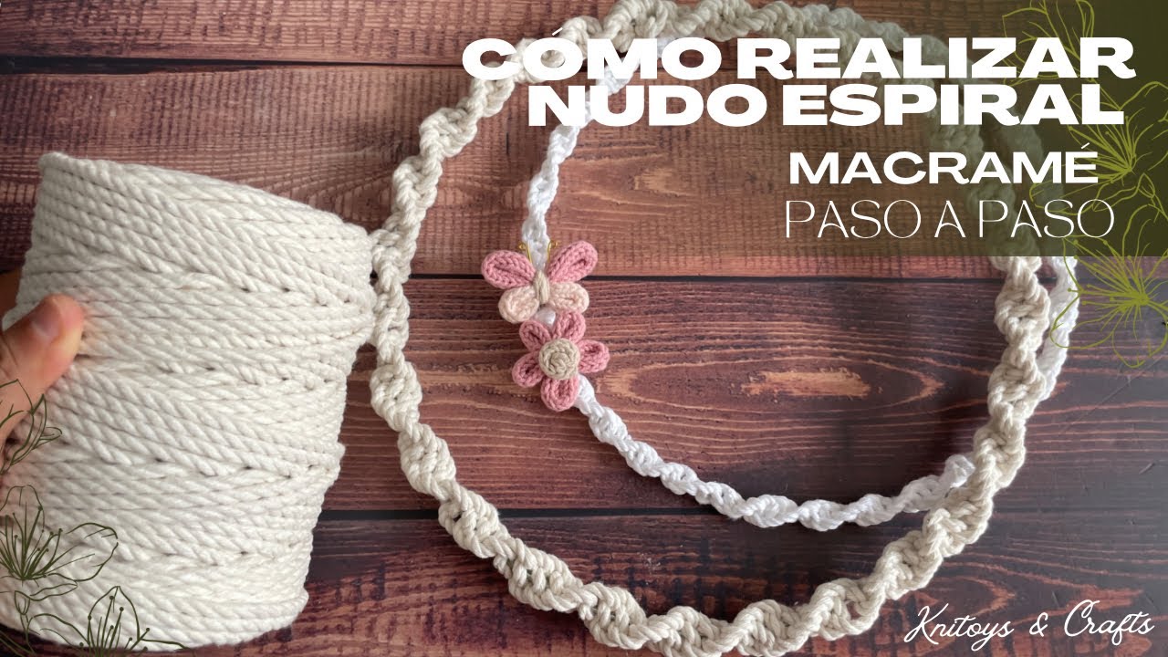 CÓMO REALIZAR en simples pasos NUDO ESPIRAL con MACRAME para base circular - DECOR HOGAR
