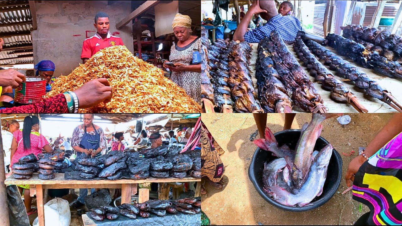 CALABAR BEACH MARKET | CRAYFISH AND FISH MARKET IN NIGERIA