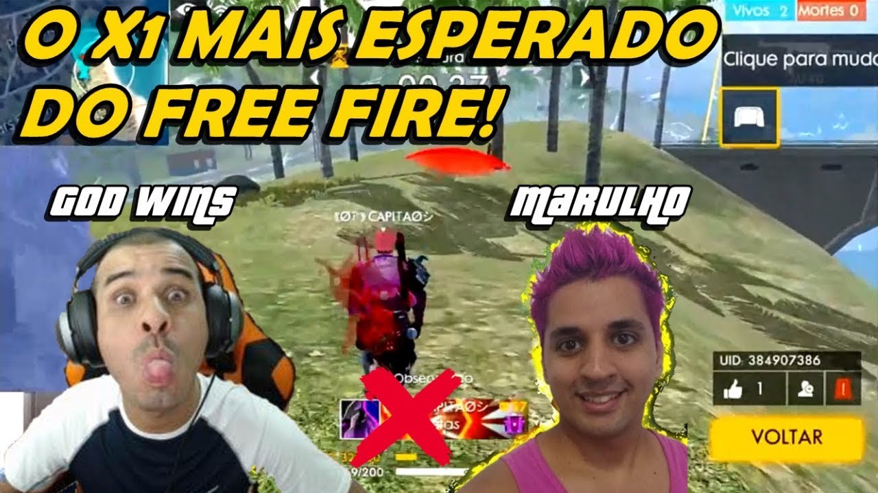 O X1 MAIS ESPERADO DO FREE FIRE! GOD WINS x CAPITÃO MARULHO