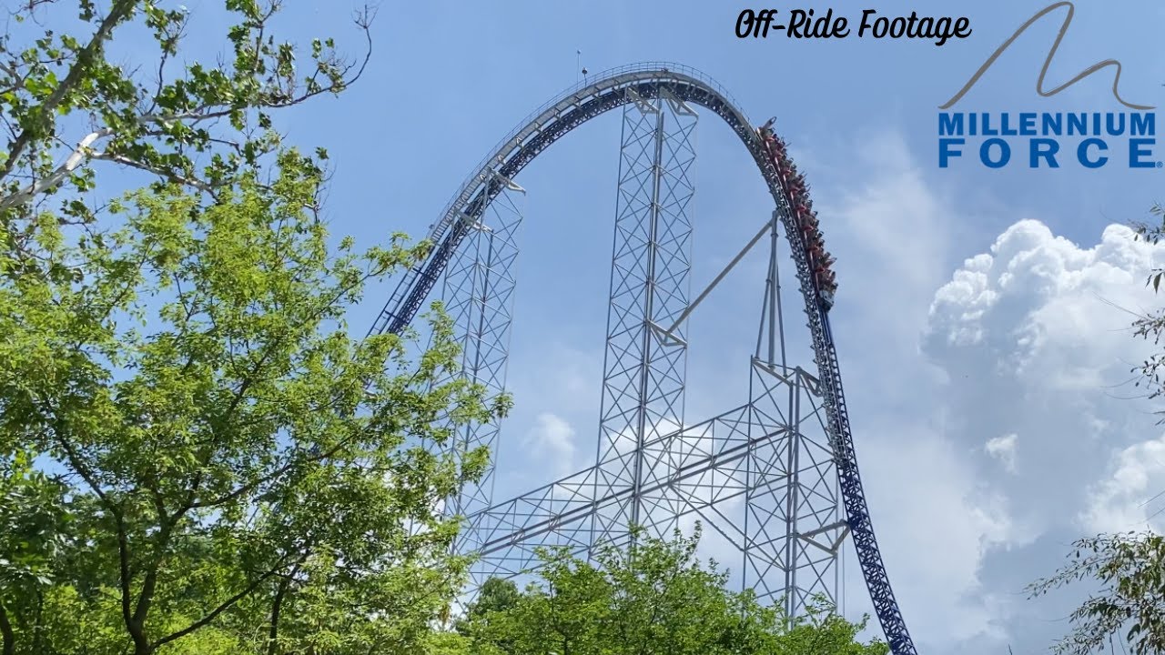 Millennium Force - Cedar Point Intamin Giga Coaster - Off-Ride Footage