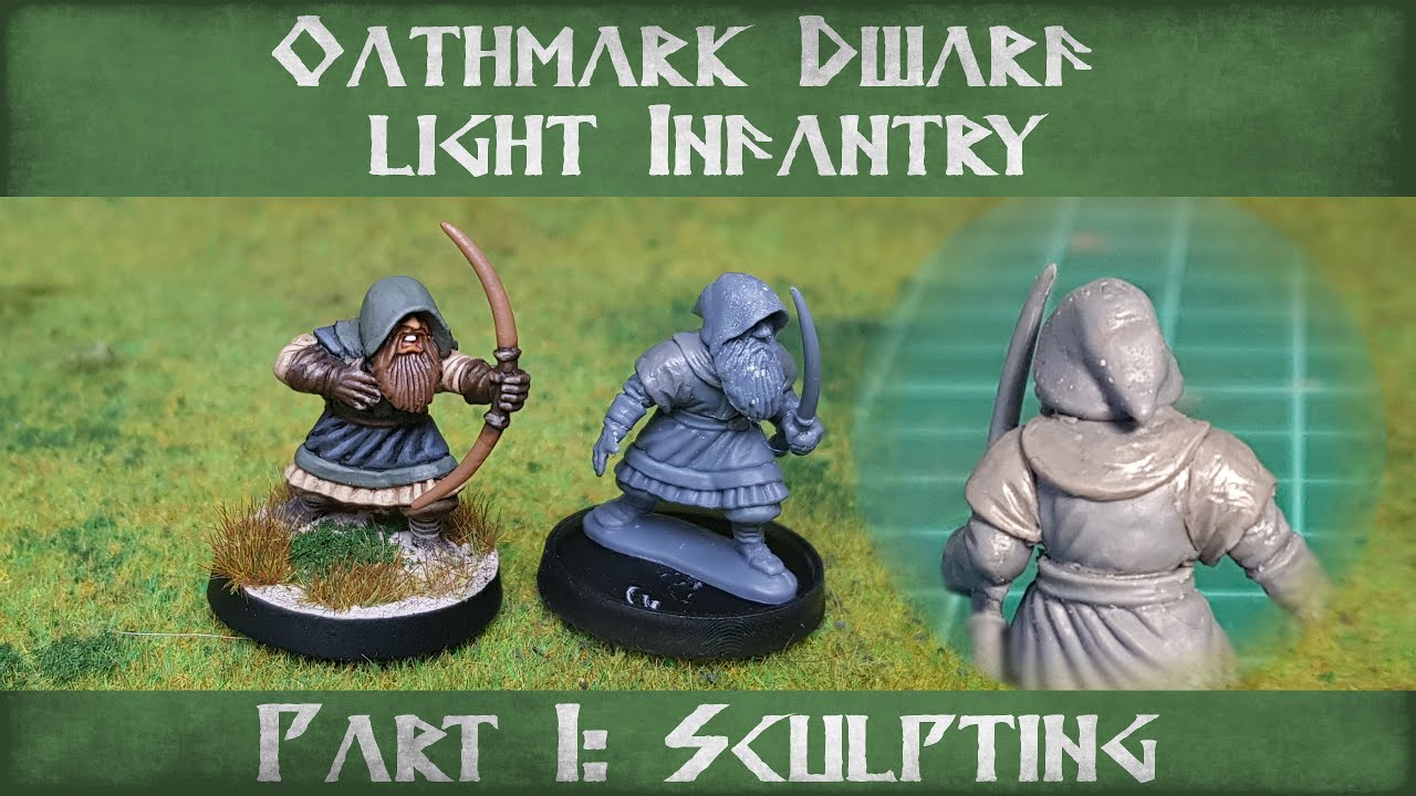 Sculpting Conversions. Oathmark Dwarf Light Infanty. Part 1.