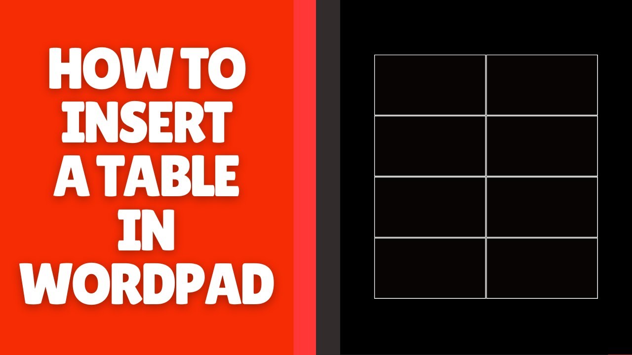 How to Insert a Table in WordPad - Workarounds for Tables