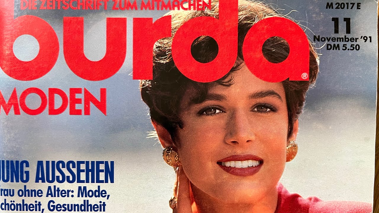 Vintage ￼Burda moden magazine November 1991, листаю журнал Бурда моден ноябрь 1991 г. ￼￼￼￼