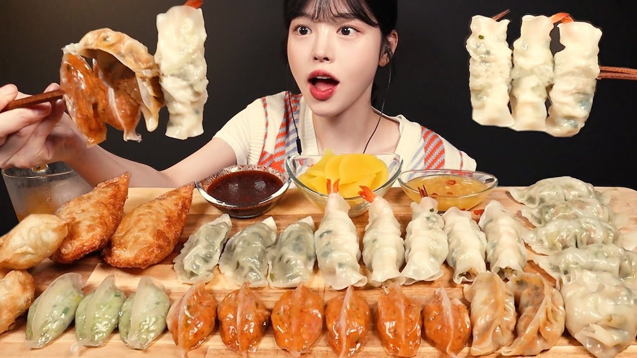 SUB)만두파티!🥟 튀김만두 쫀득김치만두 왕만두 새우만두까지 순삭 리얼사운드 Mandu Dumpling Mukbang Asmr
