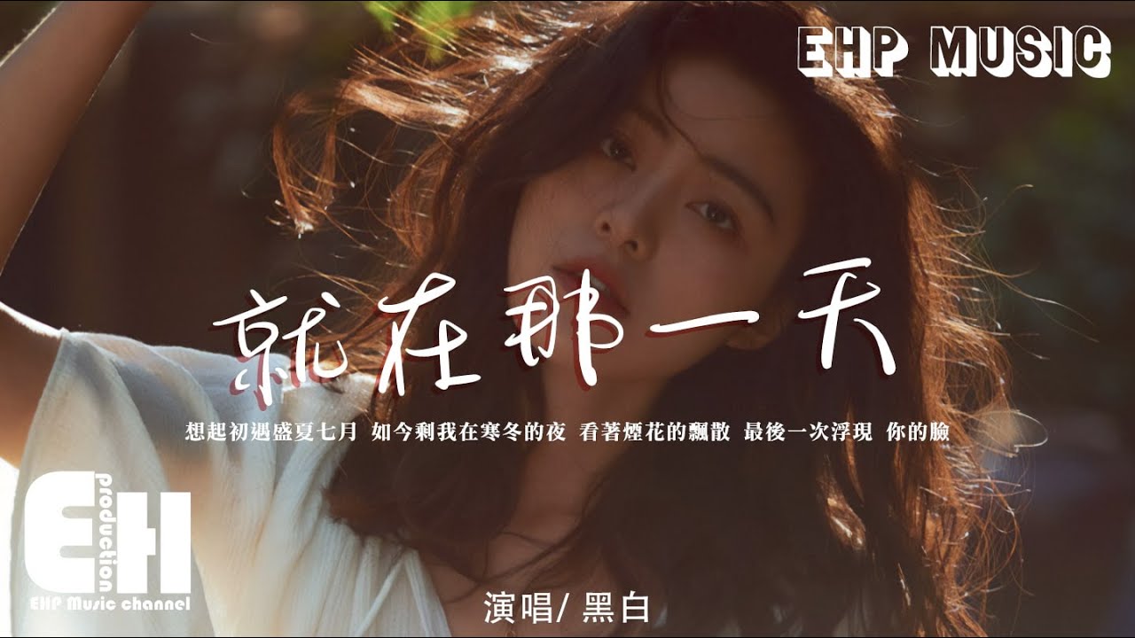黑白 - 就在那一天『早就知道我們會面臨那句感謝，可還是想把時間拖延一點。』【動態歌詞/Vietsub/Pinyin Lyrics】