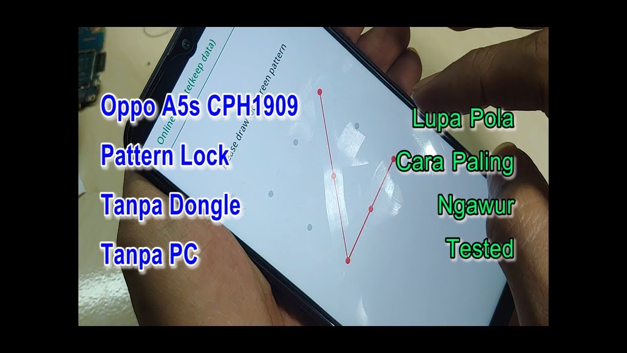 Oppo A5s Pattern Lock || CPH1909 Lupa Pola Tanpa Tool Tanpa PC Tanpa Remote