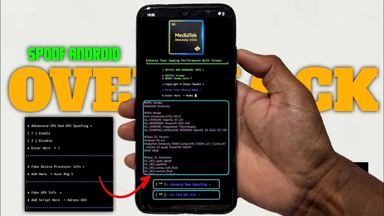 CONVERT LOW END TO FLAGSHIP! Spoof Android Device CPU,GPU,RAM & Processor - No Root!