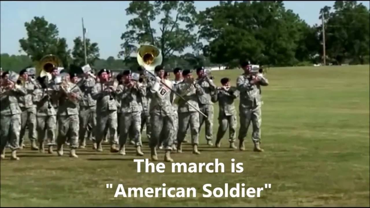 101st Airborne Band Sound Off at Division Pass in Review Parade - Trooping the Line