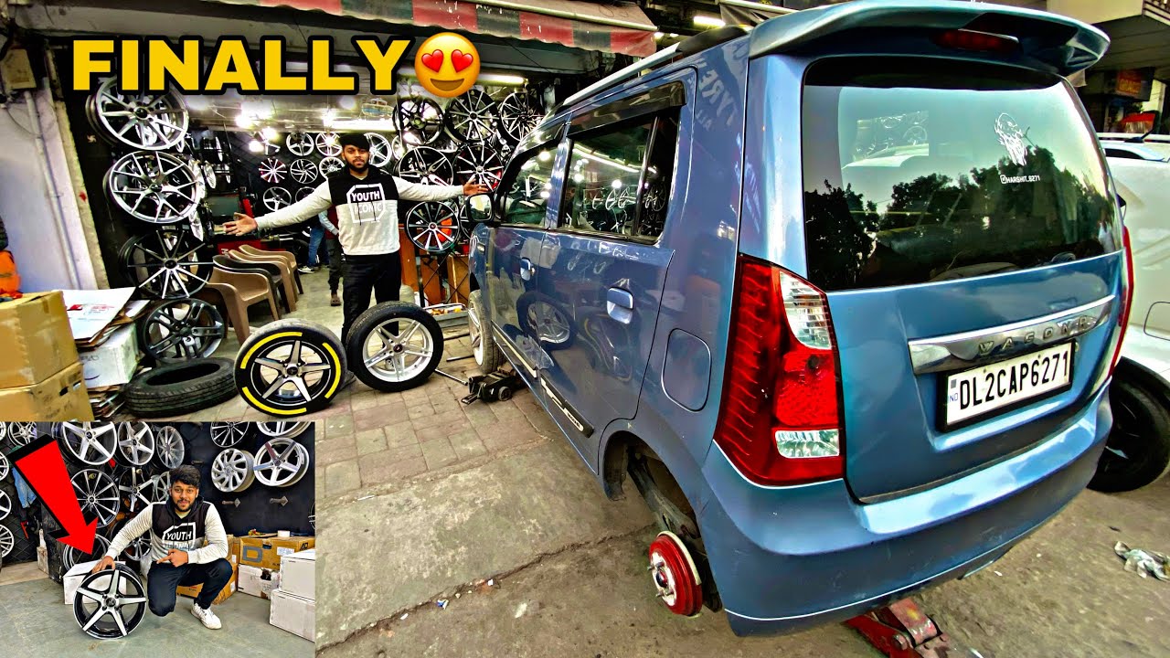 Finally Brand New Alloys Installed In My Modified Wagonr 🔥 ||  Harshit Vlogs