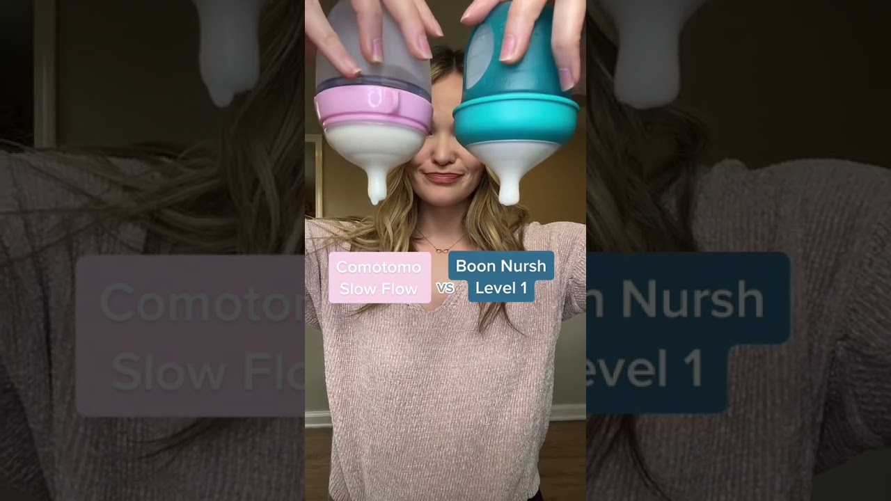 Baby Bottle Flow Rate Comparison- Boon Nursh and Comotomo