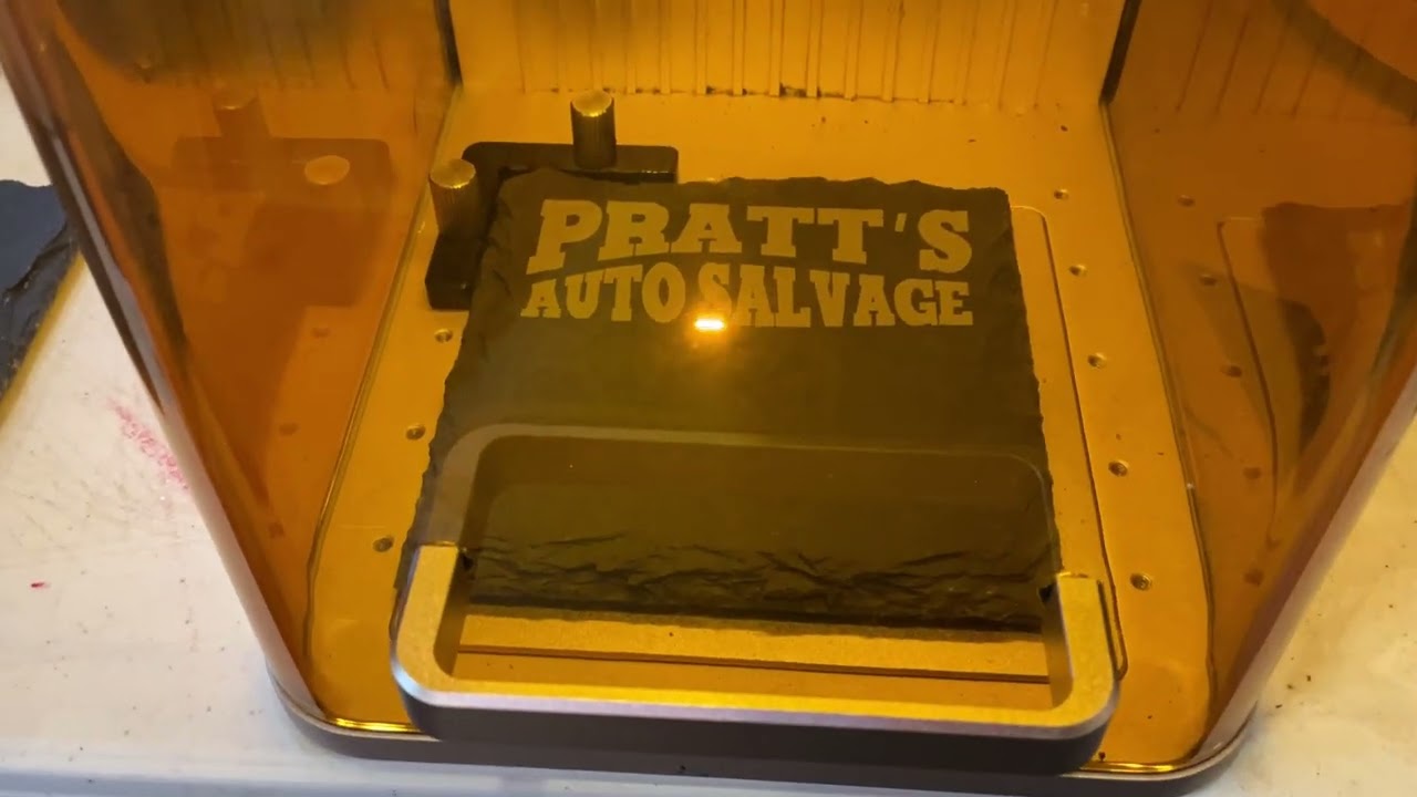 XTool F2 slate coaster engraving