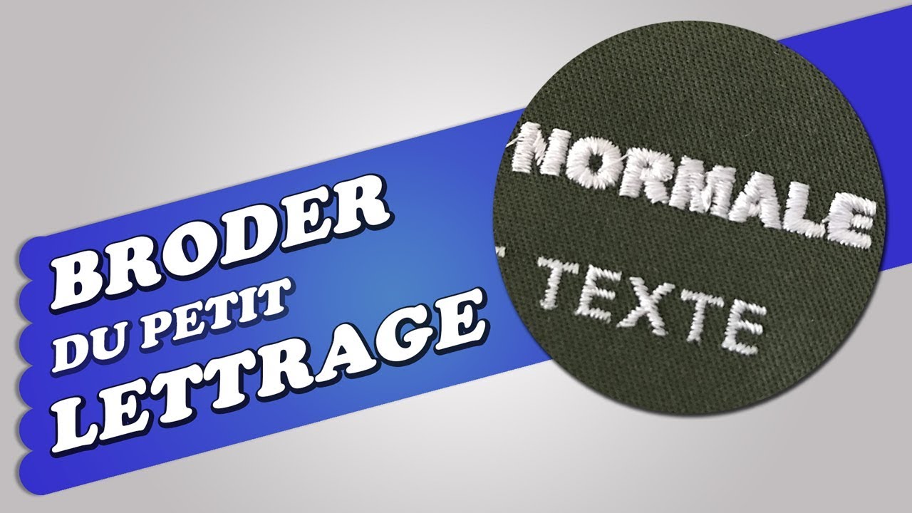 Broderie Machine - Broder du petit lettrage 🅰️ 🅱️
