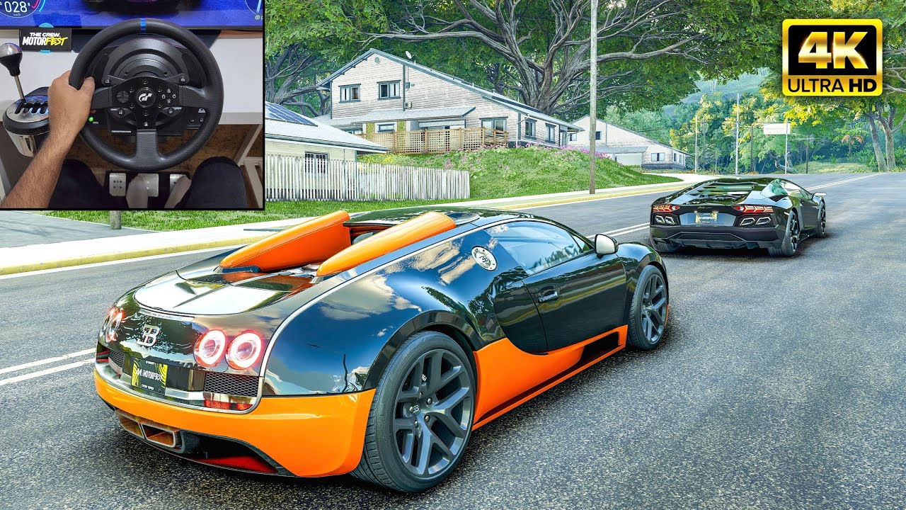 Bugatti Veyron & Lamborghini Aventador | The Crew Motorfest | Thrustmaster T300RS gameplay