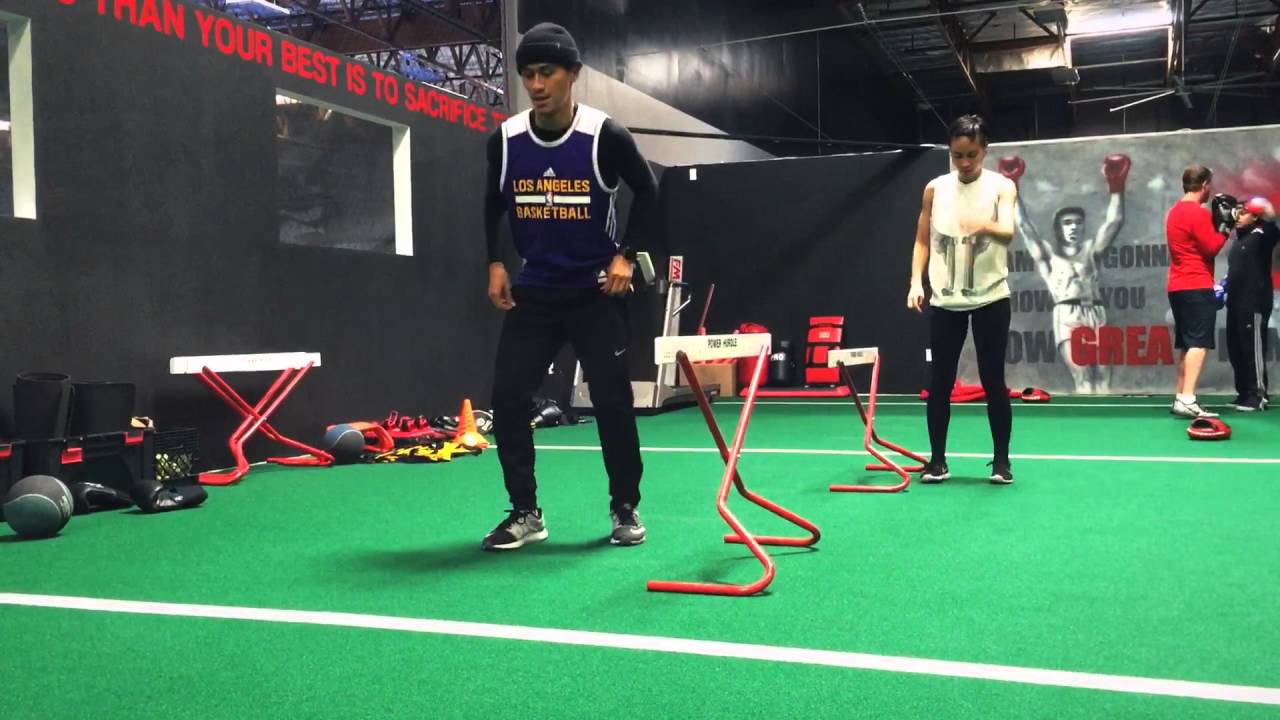 Keone and Mariel Madrid plyometric training session with Nghia Pham