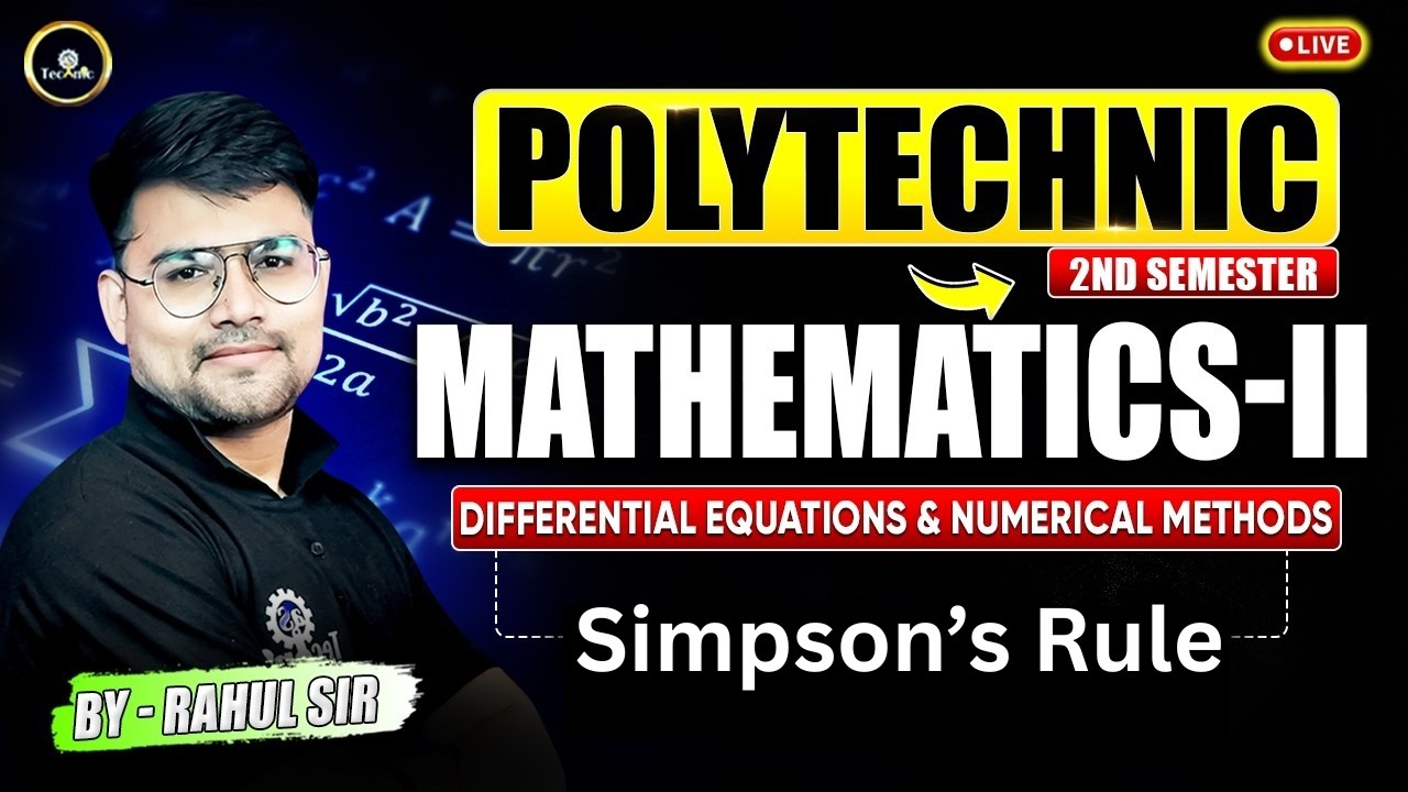 MATHEMATICS-2 | Unit–3 | Simpson’s Rule | 2ND SEM ALL BRANCHES #astechniclive