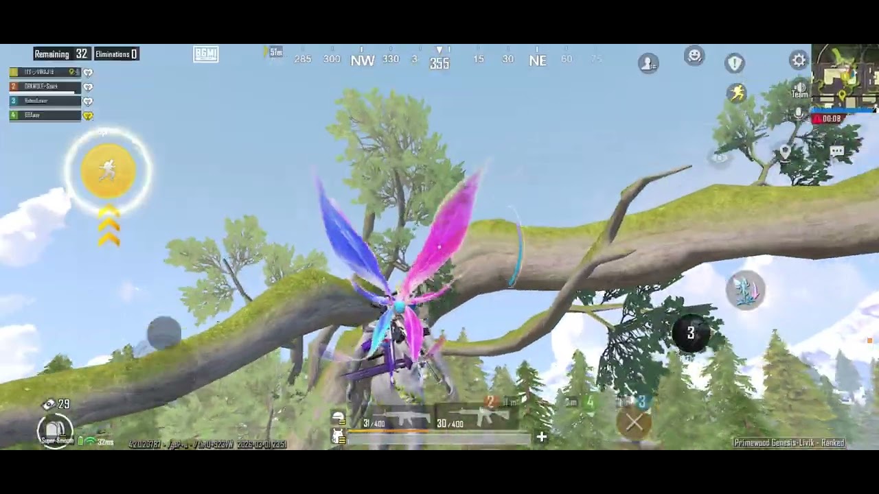 Livik event  chicken dinner gameplay in Rank pushing lobby Bgmi 