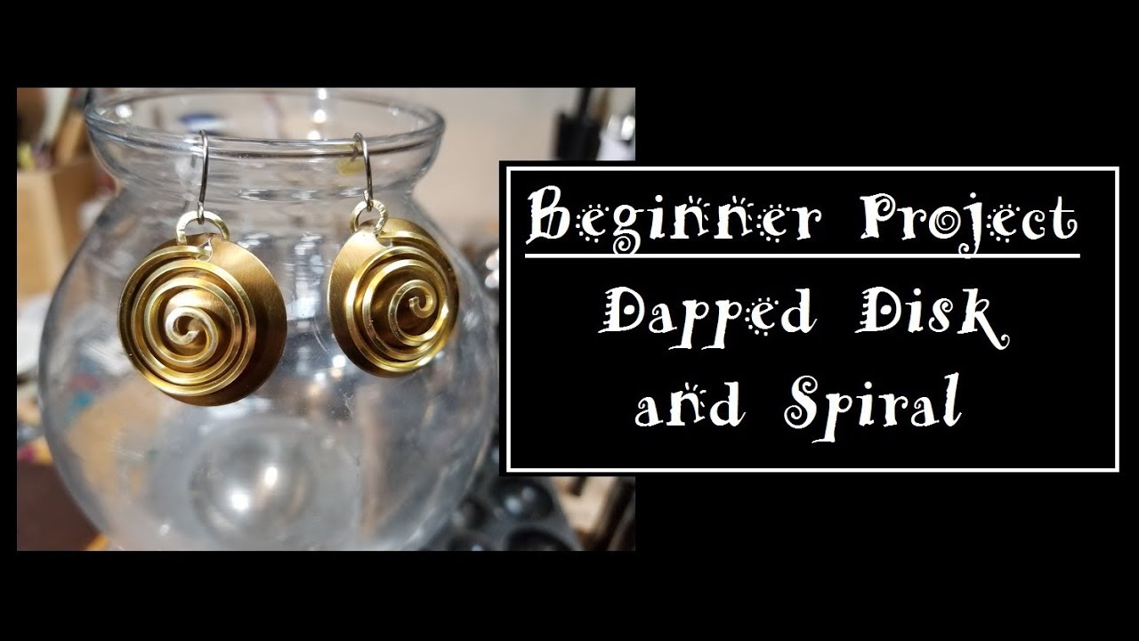 Dapped Disk and Spiral Earrings