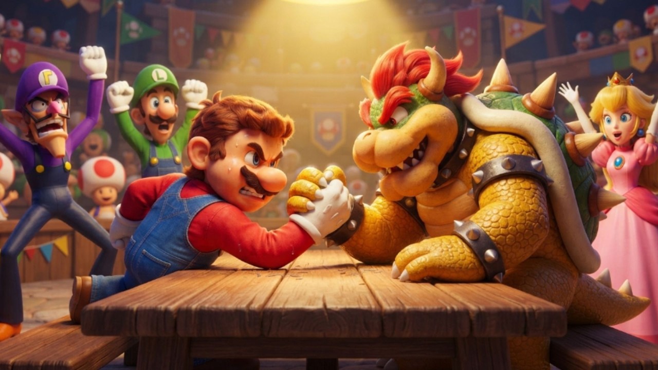 Mario VS Bowser💪 The Shocking Match 😨🔥 Super Mario Odyssey Story