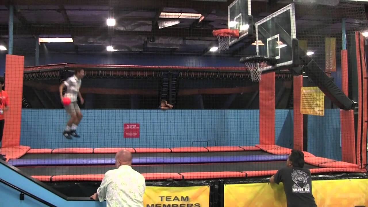 Trampoline Basketball - Austin's 16th Birthday at Sky Zone 7-3-12