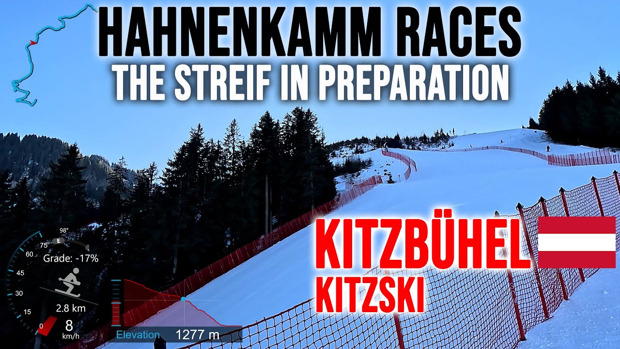 [4K] Skiing Kitzbühel, The Streif in Preparation - Hahnenkamm Races, Kitzski Austria, GoPro HERO13
