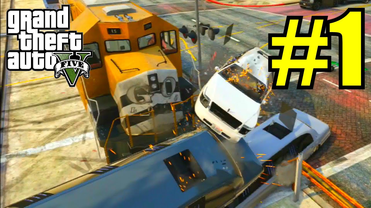 GTA 5 Amazing / Funny Crashes & Fails #1 (Crashes/Train/Limo)