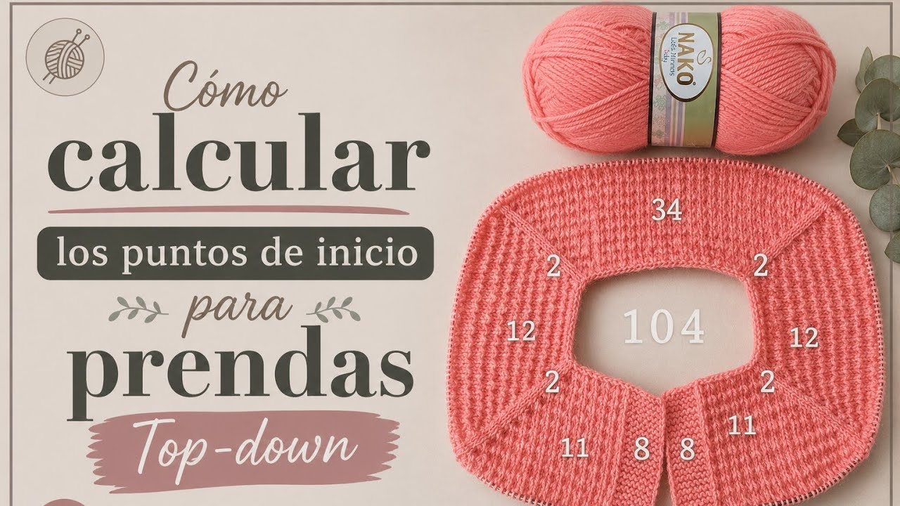 COMO CALCULAR PUNTOS DE INICIO Canesu Cualquier Talla/ Tejiendo con Leonardo.