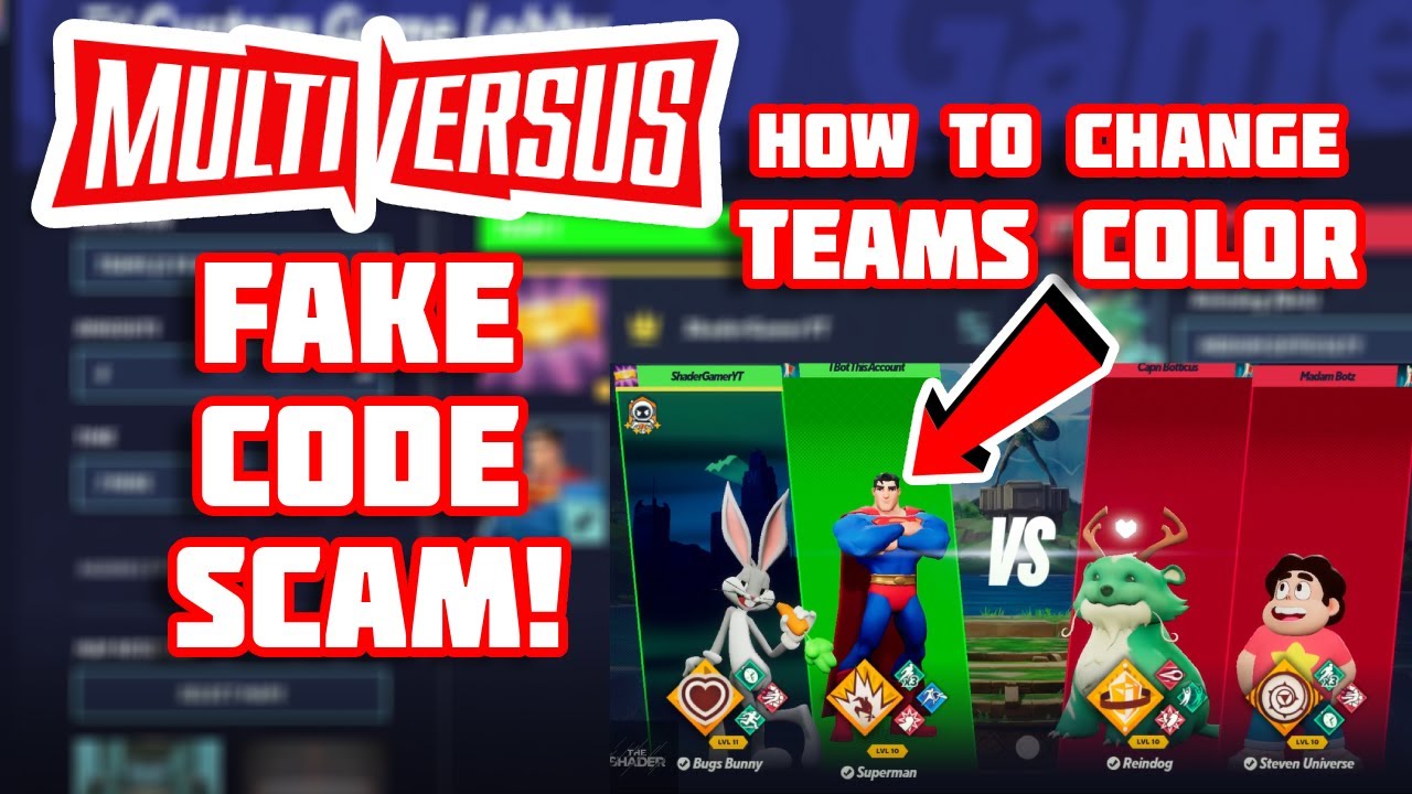 MultiVersus Major Code Scam! How To Change Your Team Color?