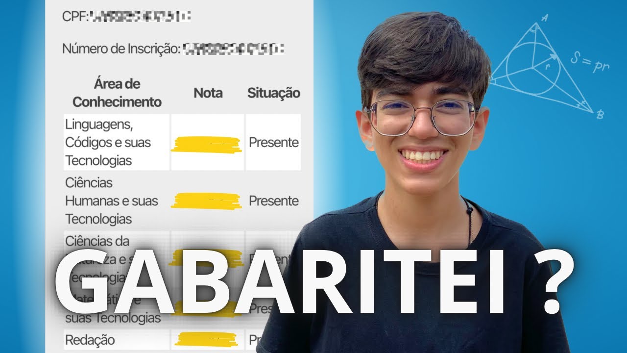 Minha NOTA de MATEMÁTICA no ENEM 2025. 