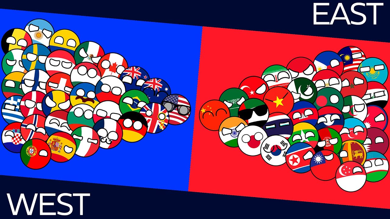 Countryballs Marble Race: Запад против Востока | Дуэли Marble Race