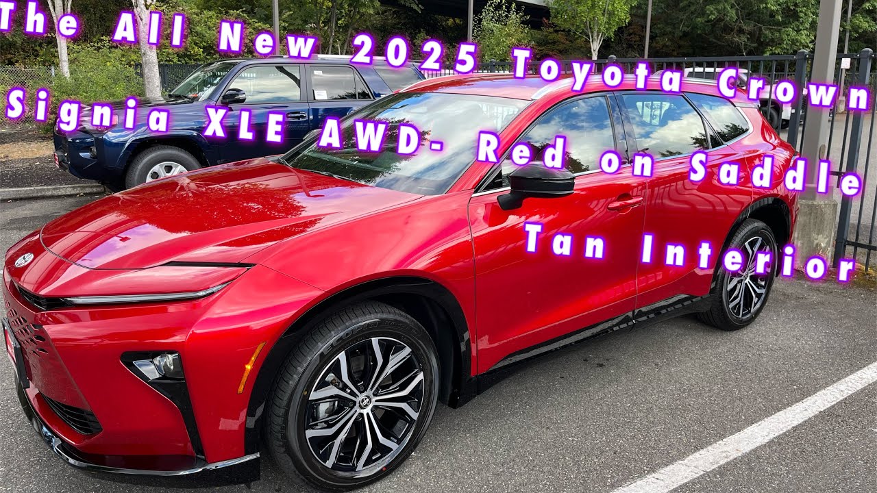 The All New 2025 Toyota Crown Signia XLE AWD- Red on Saddle Tan Interior