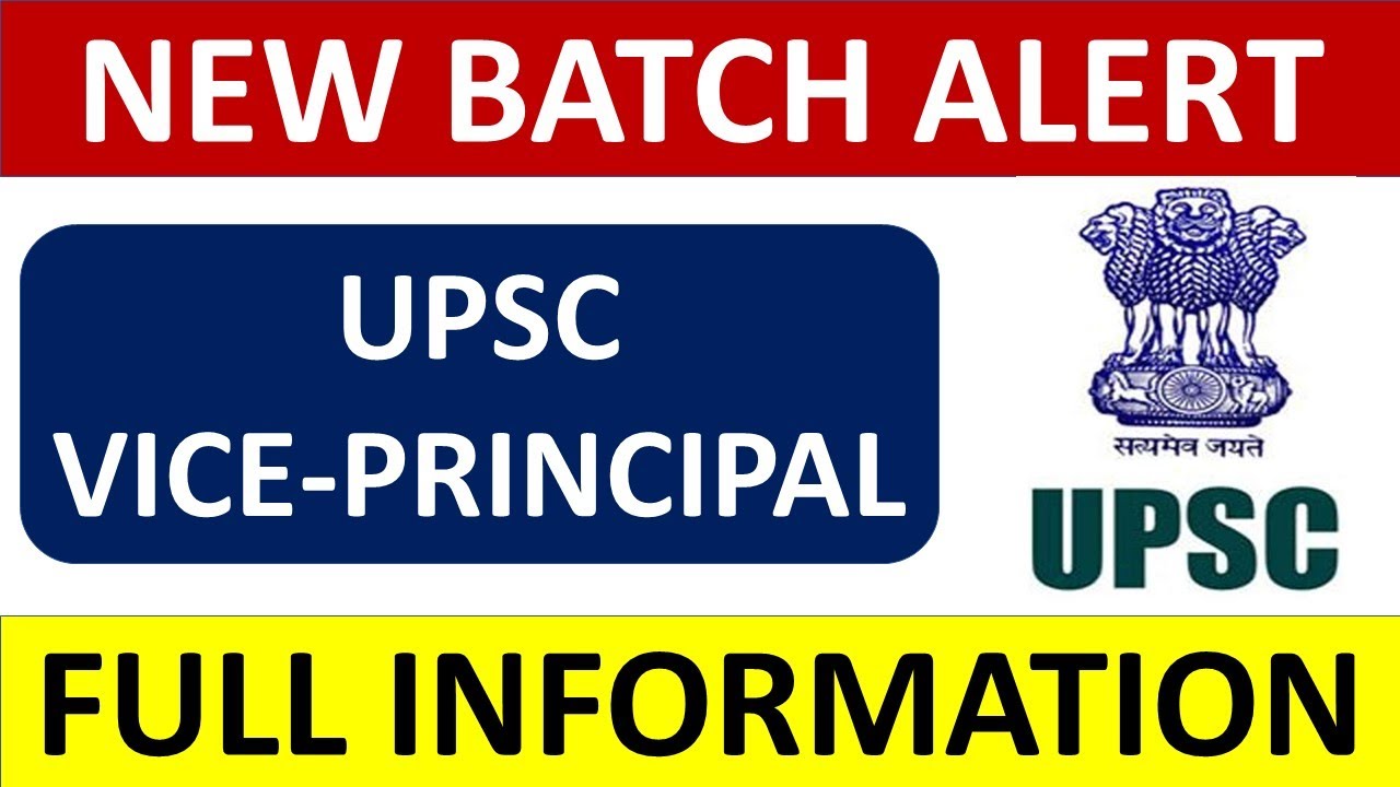 PRINCIPAL NEW BATCH - UPSC VICE PRINCIPAL , KVS - NVS PRINCIPAL - 8447410108 - STUDY PORTAL